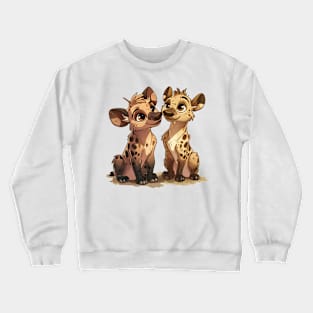 Valentine Cartoon Hyena Couple Crewneck Sweatshirt